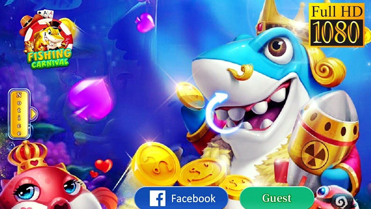 ภาพเกมยิงปลาบนหน้าจอพร้อมเอฟเฟ็กต์ใต้น้ำ